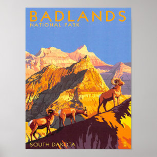 Badlands - Vintager Verkehr Poster