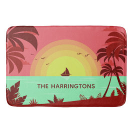 Badmatten für den individuelle Name Beach Illustra Badematte