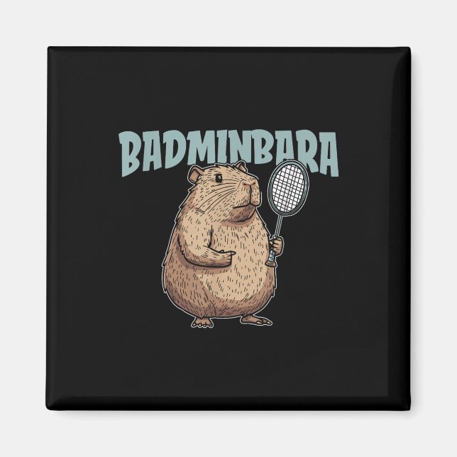 Badminbara Shuttle Schläger - Team Badminton Capyb Magnet (Vorne)