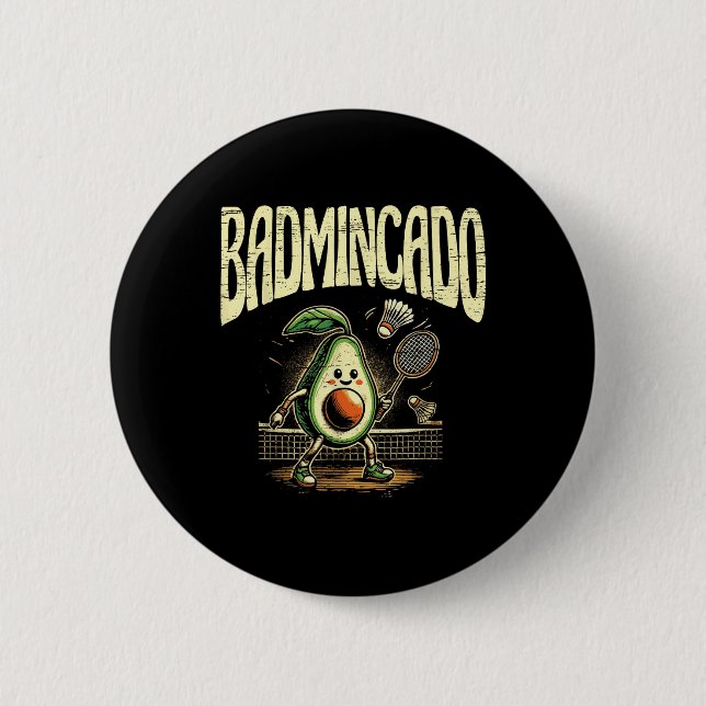 Badmincado Badminton Spieler Shuttlecock  Button (Vorderseite)