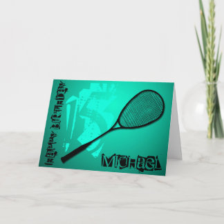 Badminton 15. Geburtstag personalisierte Grußkarte Karte