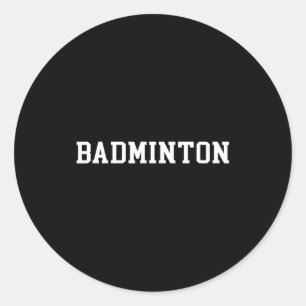 Badminton _1 runder aufkleber