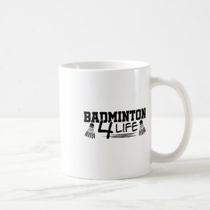 Badminton 4 Life Graphic Badminton Player Shuttle Kaffeetasse