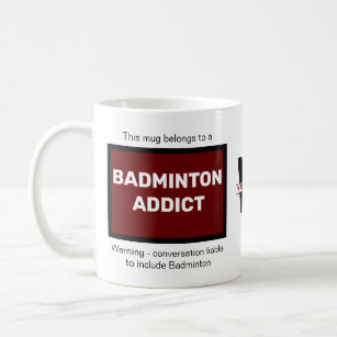 Badminton Addict Hinzufügen des Monogrammes Kaffeetasse