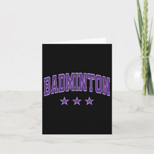 Badminton Alle Lila Sterne Klicken Sie auf Retro V Karte