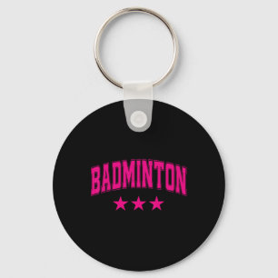 Badminton Alle rosa Sterne Klicken auf Retro Varsi Schlüsselanhänger