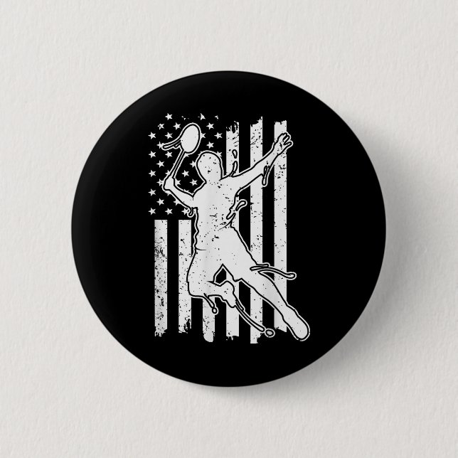 Badminton American Flag - Shuttle America Flag Bad Button (Vorderseite)