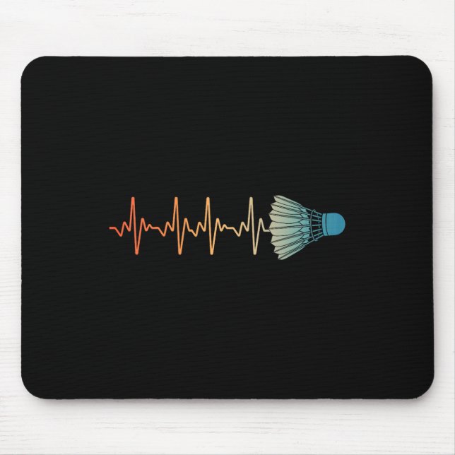 Badminton Art for Men Badminton Lover Badmin Mousepad (Vorne)
