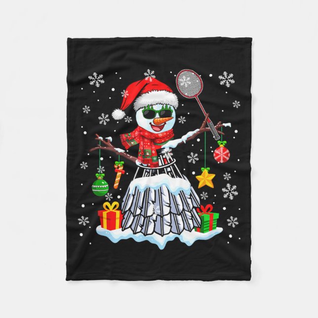 Badminton-Ausrüstung Cosplay Schneemann Sonnenbril Fleecedecke (Vorderseite)