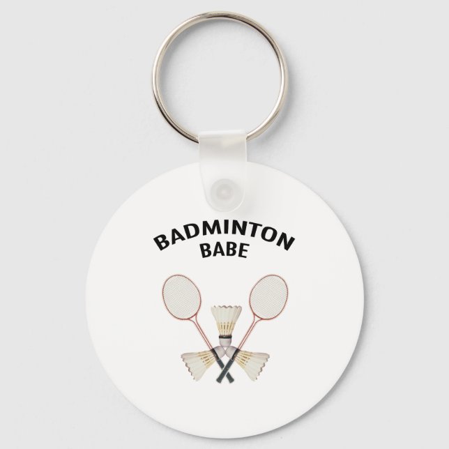 Badminton Babe Schlüsselanhänger (Vorderseite)