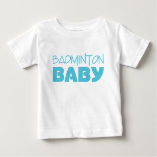 Badminton-Baby-Abnutzung (blau) Baby T-shirt