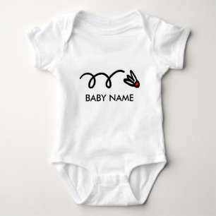 Badminton-Baby-Outfit mit personalisiertem Namen Baby Strampler