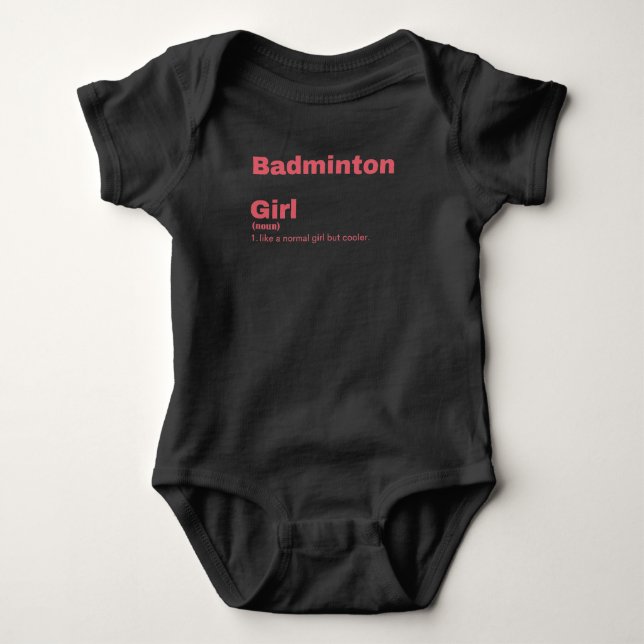- Badminton  Baby Strampler (Vorderseite)