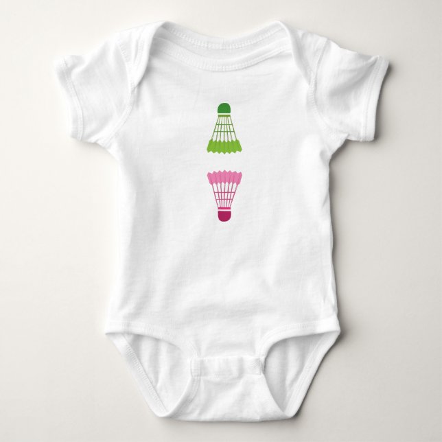 Badminton Baby Strampler (Vorderseite)