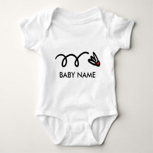 Badminton-Babyoutfit mit personalisiertem Namen Baby Strampler