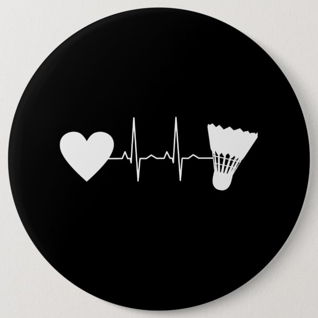 Badminton - Badminton Ball Heartbeat Button (Vorderseite)