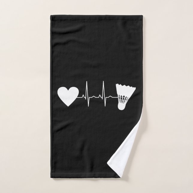 Badminton - Badminton Ball Heartbeat Handtuch (Handtuch)