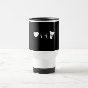 Badminton - Badminton Ball Heartbeat Reisebecher