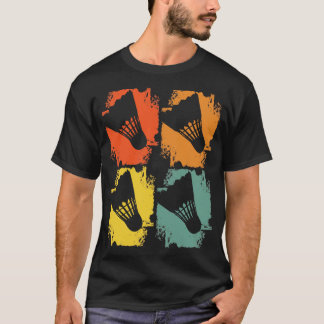 Badminton Badminton Ball Retro T-Shirt