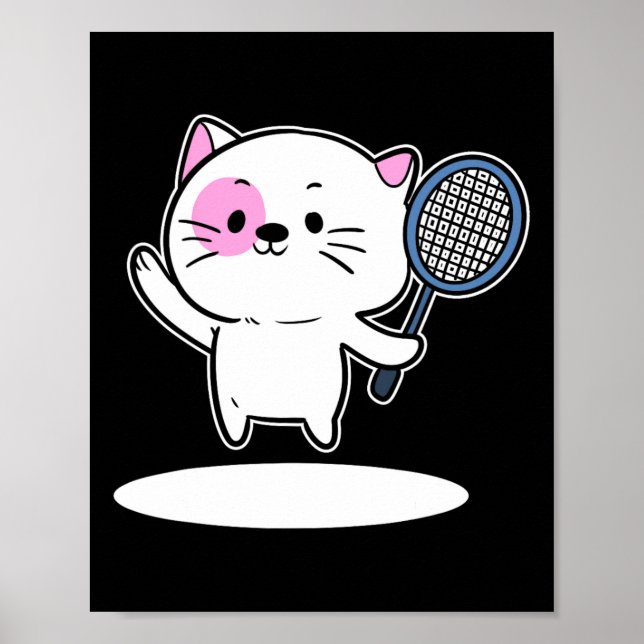 Badminton Badminton Player für Männer Poster (Vorne)
