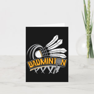 Badminton - Badminton Player Shuttle Birdie Karte