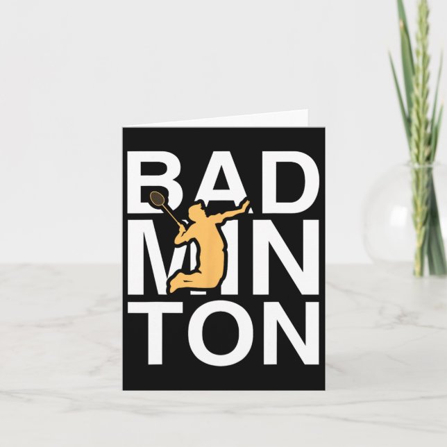 Badminton Badminton Player Sports Hob Karte (Vorderseite)