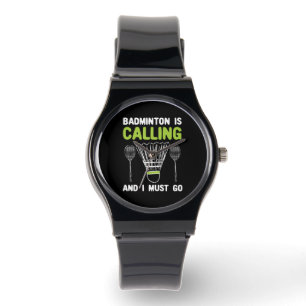 Badminton - Badminton ruft Badminton-Geschenk Armbanduhr