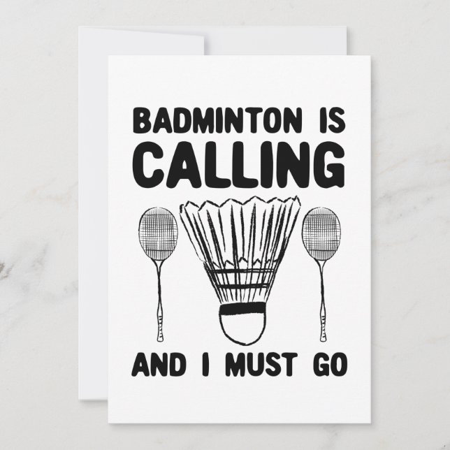 Badminton - Badminton ruft Einladung (Vorderseite)