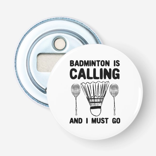Badminton - Badminton ruft Flaschenöffner (Vorderseite)