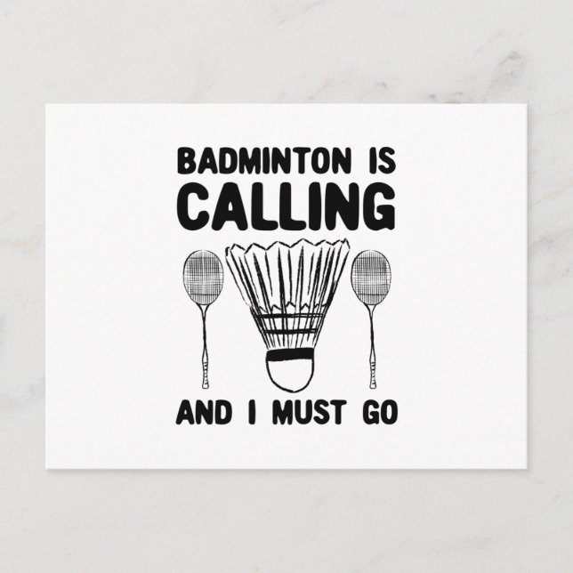 Badminton - Badminton ruft Postkarte (Vorderseite)