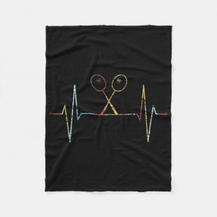 Badminton - Badminton-Schläger Herzschlag Fleecedecke