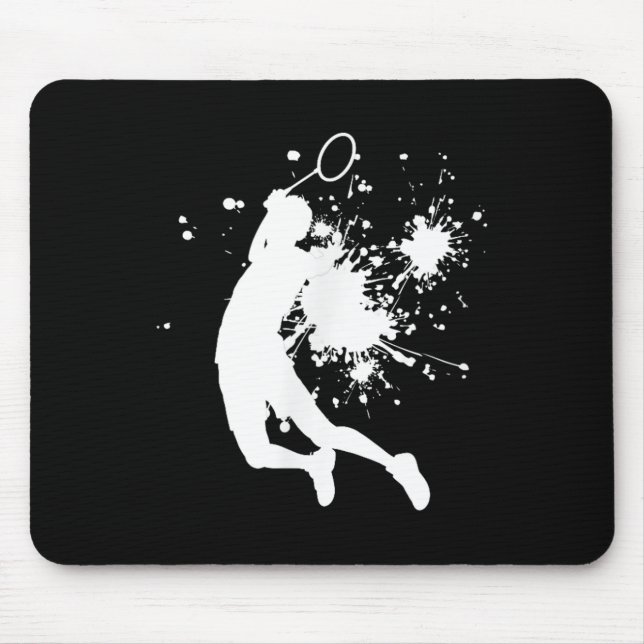 Badminton Badminton Spieler Herren Squash Federbal Mousepad (Vorne)