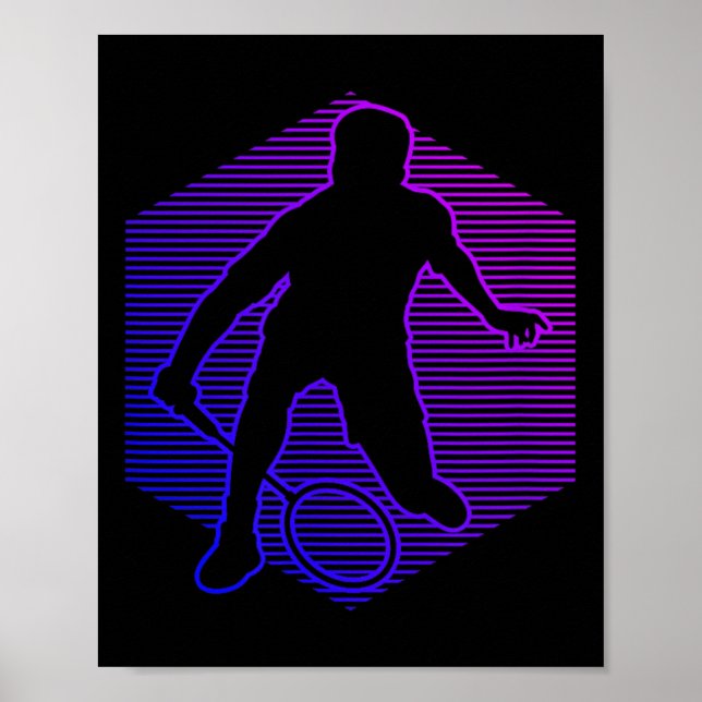 Badminton Badminton-Spieler Männer Frauen Federbal Poster (Vorne)