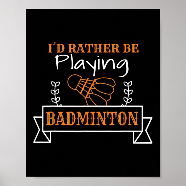 Badminton Ball Graphic For A Badminton Player, Bad Poster (Vorne)