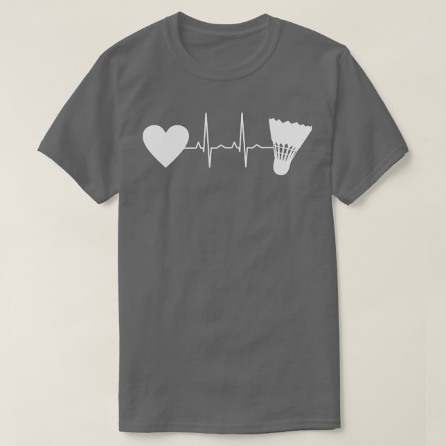 Badminton Ball Heartbeat 2 T-Shirt (Design vorne)