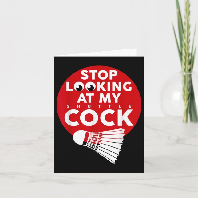 Badminton Battledore Funny Shuttle T Shirt Karte (Vorderseite)