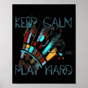 Badminton Behielt Ruhe und Sport Poster