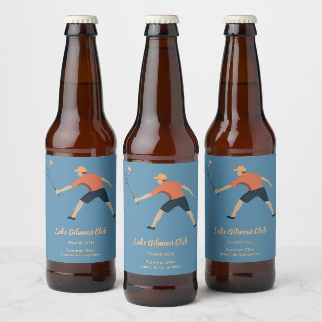 Badminton Bierflaschenetikett (Flaschen)