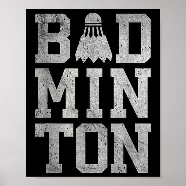 Badminton Birdies Shuttle Badminton Spieler Und Li Poster (Vorne)