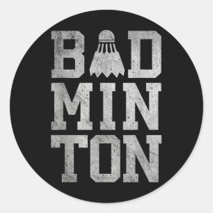 Badminton Birdies Shuttle Badminton Spieler Und Li Runder Aufkleber