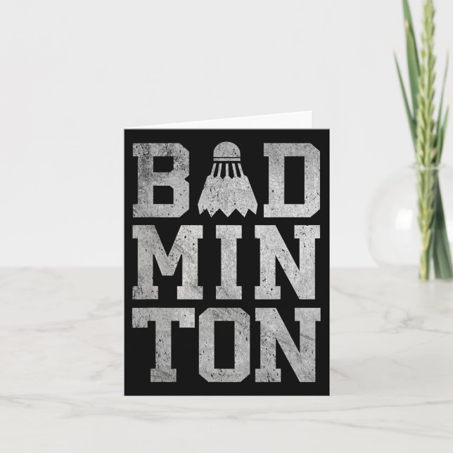 Badminton Birdies Shuttle Badminton Spieler und Lo Karte (Vorderseite)