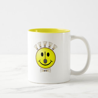 Badminton Bowtie Zweifarbige Tasse