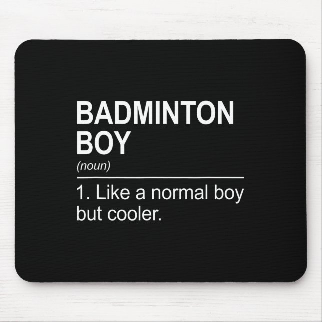 Badminton Boy Noun Definition Shuttle Badminton Pl Mousepad (Vorne)