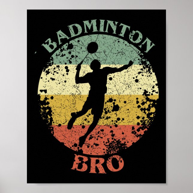 Badminton Bro Not Vintag Badminton Brother Poster (Vorne)