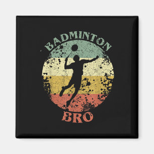 Badminton-Bruder Bedruckt im Vintage-Stil Badminto Magnet