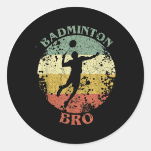 Badminton-Bruder Distressed Vintage Badminton Brud Runder Aufkleber