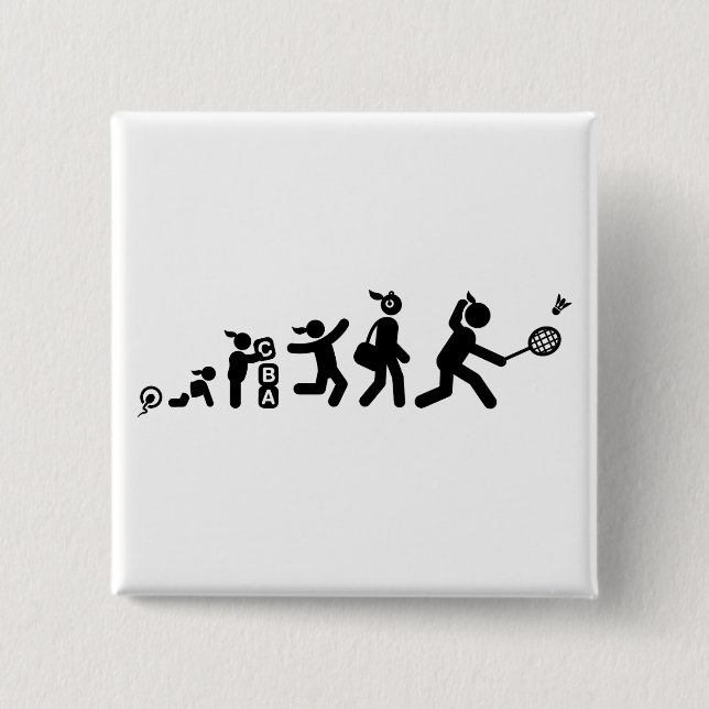 Badminton Button (Vorderseite)
