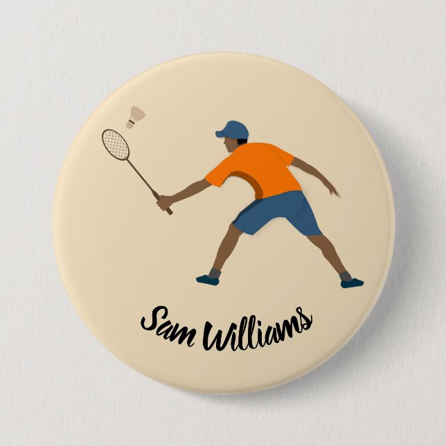 Badminton Button (Vorderseite)