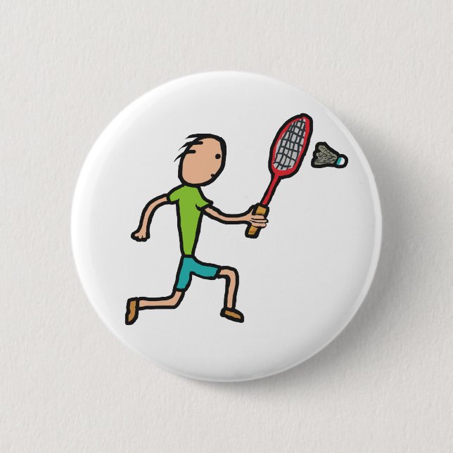 Badminton Button (Vorderseite)