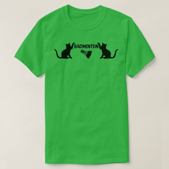 Badminton Cat Lovely Badminton Shuttlecock T T-Shirt (Design vorne)